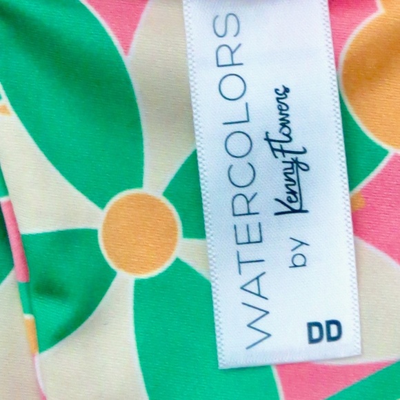 NEW! Kenny Flowers THE ACAPULCO Underwire Bikini Top Pink Green SZ S, DD - Picture 16 of 16